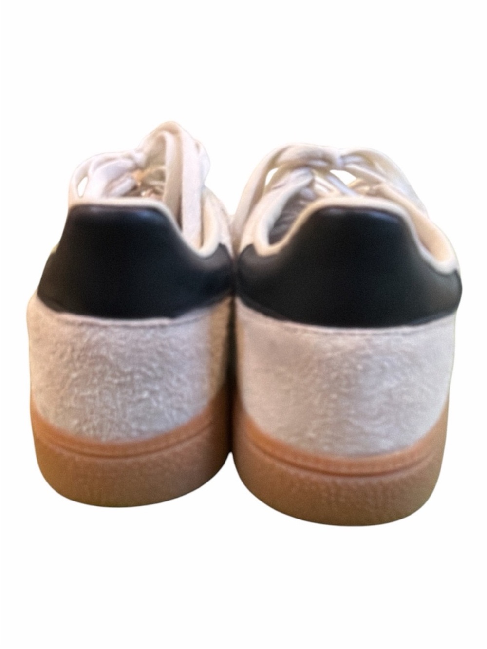 adidas Beige Suede Sneakers with Black Stripes - Picture 9 of 9